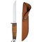 Case Cutlery 381 Case 316-5 Leather Hunter with Stainless Steel Fixed Blade Leather